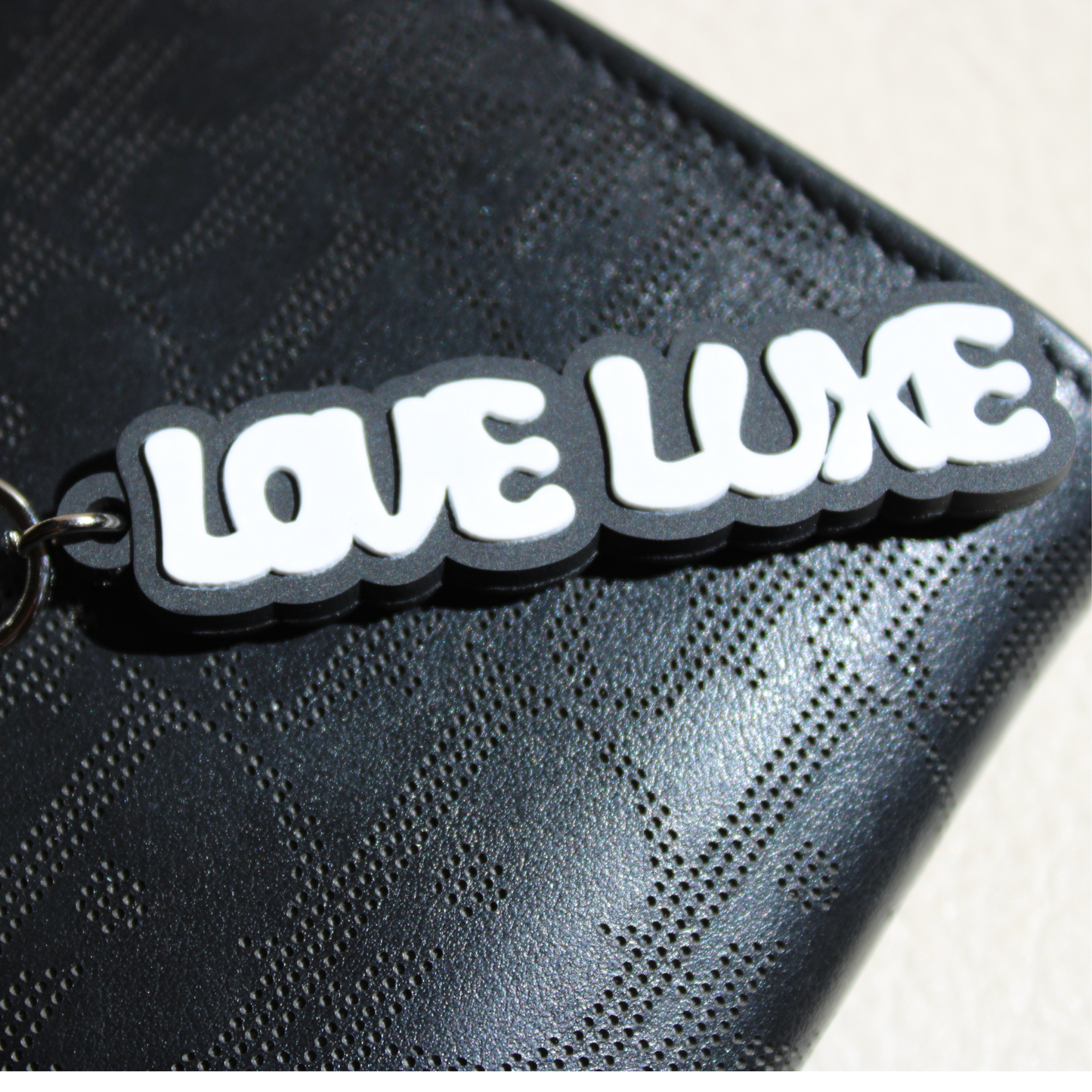 Love Luxe Rubberized Keychain (Onyx Black)