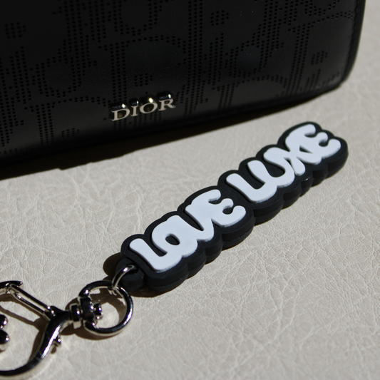 Love Luxe Rubberized Keychain (Onyx Black)