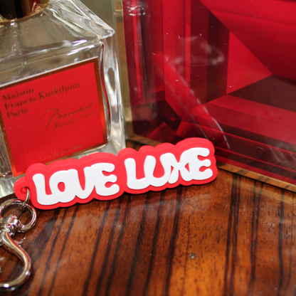 Love Luxe Rubberized Keychain (Dark Red)