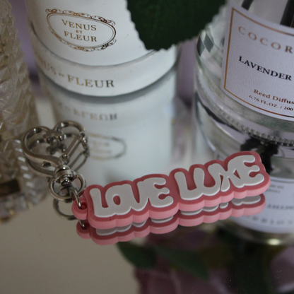 Love Luxe Rubberized Keychain (Pink)