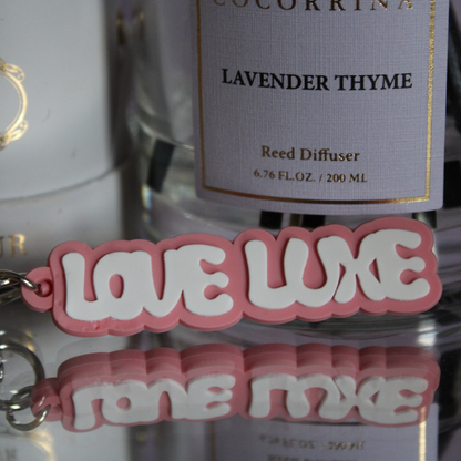 Love Luxe Rubberized Keychain (Pink)