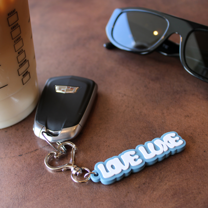 Love Luxe Rubberized Keychain (Glacier Blue)