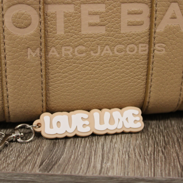 Love Luxe Rubberized Keychain (Beige)