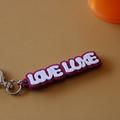 Love Luxe Rubberized Keychain (Wild Cherry)