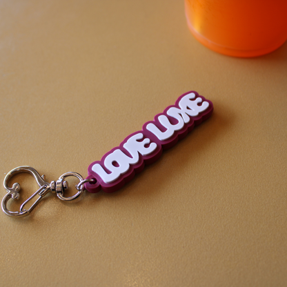 Love Luxe Rubberized Keychain (Wild Cherry)