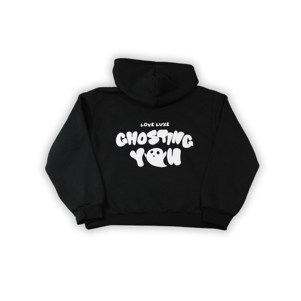 Ghosting You Oversized Hoodie Jet Black