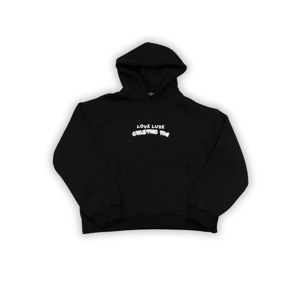 Ghosting You Oversized Hoodie Jet Black