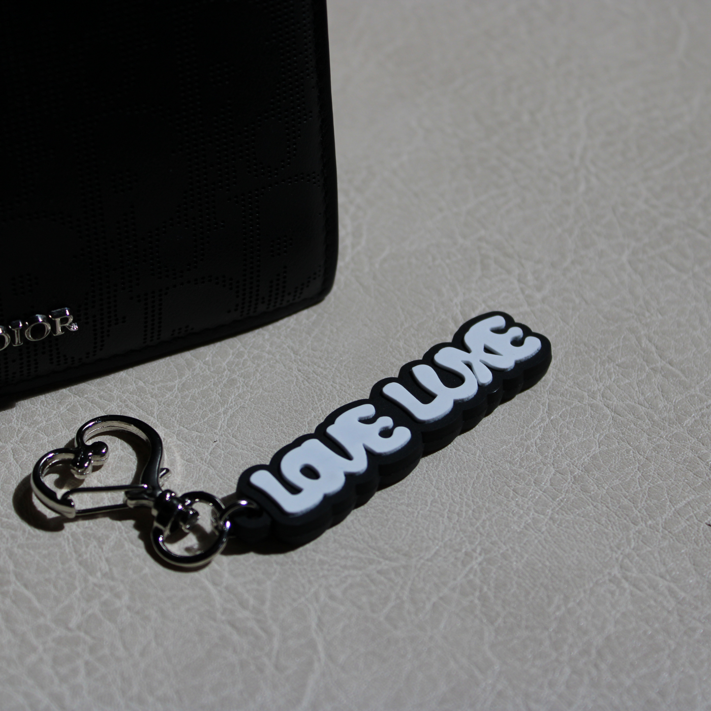 Love Luxe Rubberized Keychain (Onyx Black)