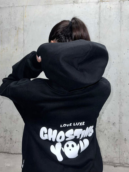 Ghosting You Oversized Hoodie Jet Black