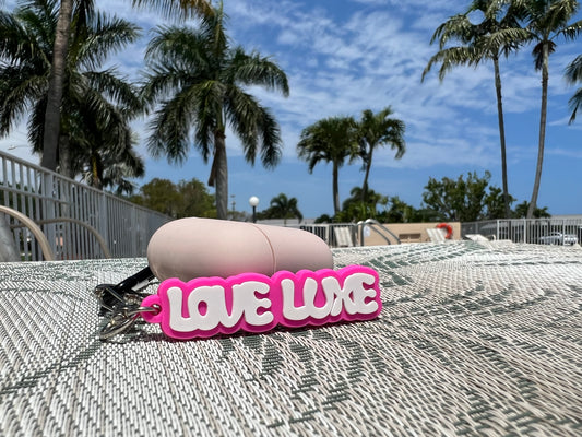 Love Luxe Rubberized Keychain (Hot Pink)