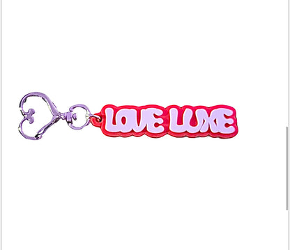 Love Luxe Rubberized Keychain (Dark Red)