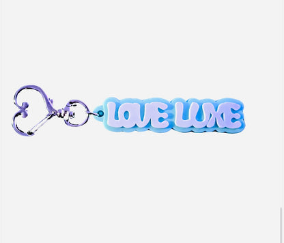 Love Luxe Rubberized Keychain (Sky Blue)