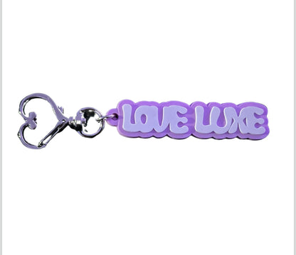 Love Luxe Rubberized Keychain (Lavender)