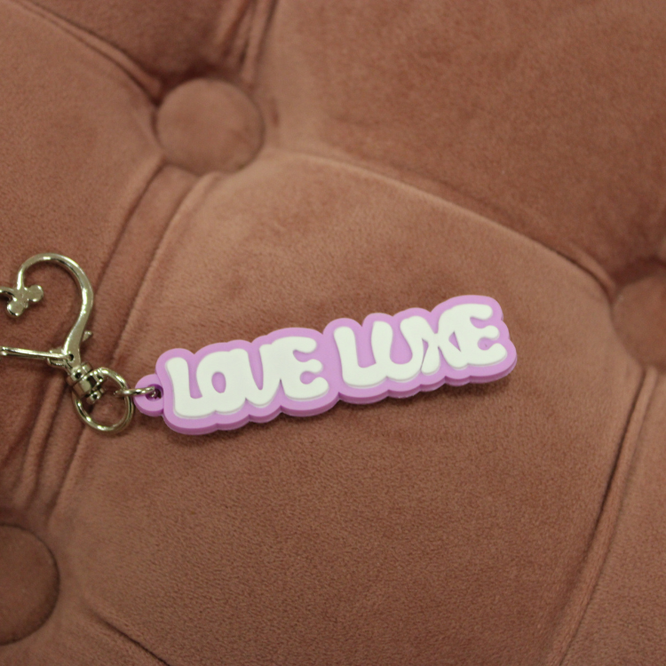 Love Luxe Rubberized Keychain (Lavender)