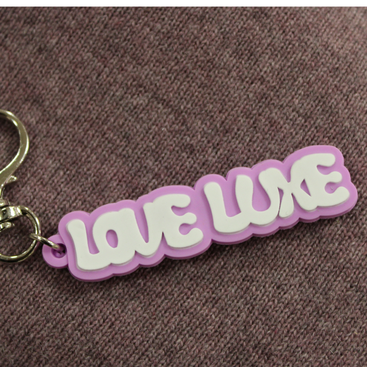 Love Luxe Rubberized Keychain (Lavender)